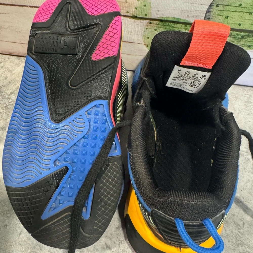 PUMA RsX Sunset 1 Ps Lace Up Kids Multicolor Sneakers Casual Size 12C
